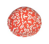 Bonnet de bain imprimé Numbers Arts, double couche, couverture élastique pour le lavage du visage, 27 cm