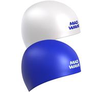 Bonnet de bain mad wave champion 3d blanc/bleue