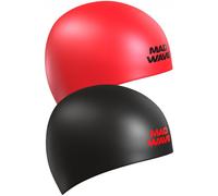 Bonnet de bain mad wave champion 3d noir/rouge