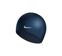 Bonnet de bain nike swim solid silicone training bleu fonce