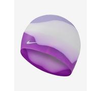 Bonnet de bain Nike Swim Tye-Dye Silicone violet blanc junior