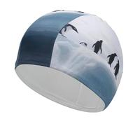Bonnet de bain Penguins on The Iceberg, bonnet de bain haute élasticité pour homme et femme, durable, imperméable, garde les cheveux au sec, parfait pour la piscine, la plage, la natation sur les