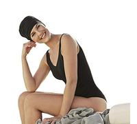 Bonnet de Bain -Piscine, Spa, Plage- spécifique pour Perte de Cheveux féminine (Noir)