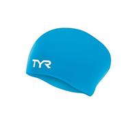 Bonnet de natation TYR Silicone Cap Long Hair bleu