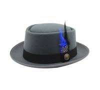 Bonnet de bain pour enfant unisexe avec nom - Chapeau fedora en laine de style traditionnel bavarois avec plume pour la fête de la bière et les fêtes en plein air - Chapeau de pêche pour homme