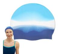 Bonnet de bain pour femme - Couverture en silicone imperméable, bonnet de bain et de natation qui garde les cheveux au sec, pour adultes, hommes, femmes, nageurs, jardin, cour, en