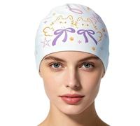 Bonnet de Bain pour Femme Imperméable Haute Élasticité Antidérapant