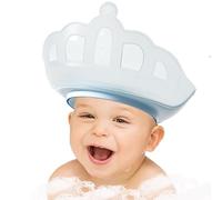 Bonnet de Bain pour - Protège-Oreilles et Visage pour le Bain lors du Shampoing - Bouclier Shampoing en Forme de Couronne, Protection Yeux et Oreilles, Accessoires pour, Filles, Famille et