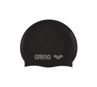 Arena Bonnet de bain enfant 91670 – Silicone – Taille unique – Noir/Argent