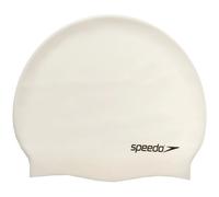 Speedo Bonnet de bain Plain Flat en silicone blanc