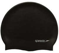Bonnet de bain speedo plain flat silicon cap noir