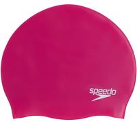 Bonnet de bain speedo plain moulded silicone cap rose