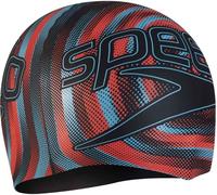 Bonnet de bain Speedo Printed Junior One Size BLACK/RED