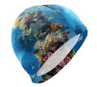 Bonnet de bain tortue poisson dessin animé animal marin adulte pour débutants cheveux courts imperméable pour femme Protection des cheveux et réduction de la traînée gorro para natacion mujer