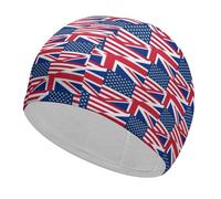Bonnet de Bain Unisexe aux Couleurs des États-Unis et du Royaume-Uni, pour Femmes et Hommes, Cheveux Courts et Longs.