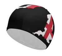 Bonnet de Bain Unisexe avec Drapeau du Royaume-Uni, pour Femmes et Hommes, Cheveux Courts et Longs, Style Tendance