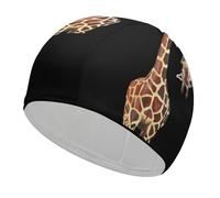 Bonnet de Bain Unisexe Girafe, imperméable, pour Cheveux Longs et Courts, pour Hommes et Femmes