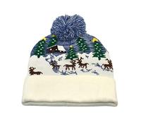 Bonnet de chat avec oreilles - Bonnets d'hiver de Noël pour hommes et femmes - Bonnet tricoté doux et chaud - Bonnet à revers - Bonnet en fourrure pour hommes, p, M