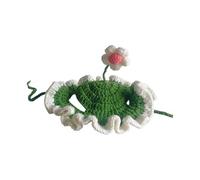 Bonnet de chien tricoté, mignon pour animaux de compagnie, chapeau de laine confortable, à la main, motif floral pour chats et chiens Wonderful Gift for Pet Lovers, Use Special Occasions 20 x 20 x 2