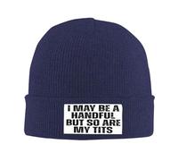 Bonnet de crâne Je suis peut-être difficile à gérer, mais mes seins le | sont aussi. Bonnet extérieur 53-59Cm Respirant Chapeau de Crâne à Revers Chaud Pompon Bonnet cyclisme toutes les saisons