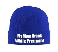 Bonnet de crâne Ma mère buvait Pendant sa Grossesse. Casquette Souple | 53-59CM Confortable Chapeau de Crâne à Revers Chaud Bonnet de Pêcheur Respirant Chaud