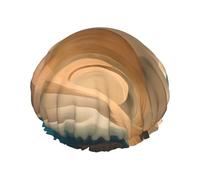 Bonnet de douche à imprimé mystérieux double couche avec bande élastique, idéal pour la maison, le spa, l'hôtel et les voyages