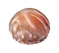 Bonnet de douche à paillettes or rose pour femme - Bonnet de douche élastique réutilisable - Bonnet de douche double couche