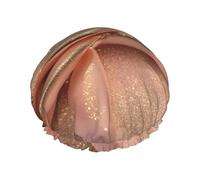 Bonnet de douche à paillettes or rose pour femme, léger, réutilisable, doux, double couche étanche, étanche.