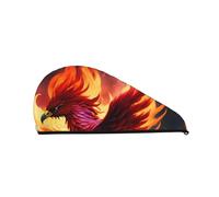 Bonnet de douche à séchage rapide A Cartoon Phoenix - Bonnet de douche à la mode et coloré pour femme - Bonnet de douche confortable et élégant