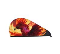 Bonnet de douche à séchage rapide A Cartoon Phoenix - Bonnet de douche à la mode et coloré pour femme - Bonnet de douche confortable et élégant