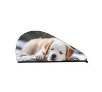 Bonnet de douche à séchage rapide Dog On The Rock - Bonnet de douche tendance et coloré pour femme - Bonnet de douche confortable et élégant