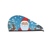 Bonnet de douche à séchage rapide en forme de cerf de Noël - Bonnet de douche tendance et coloré pour femme - Bonnet de douche confortable et élégant