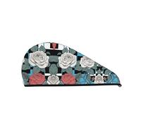 Bonnet de douche à séchage rapide Many Roses - Bonnet de douche à la mode et coloré pour femme - Bonnet de douche confortable et élégant