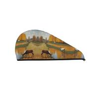 Bonnet de douche à séchage rapide pour eau potable de cerf - Bonnet de douche à la mode et coloré pour femme - Bonnet de douche confortable et élégant
