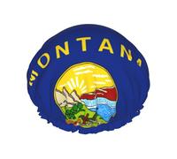 Bonnet de douche avec bande élastique pour homme et femme Motif drapeau du Montana