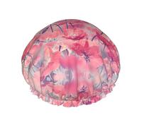 Bonnet de douche avec double bande élastique étanche avec oreilles volantées pour cuisine résistant à l'huile Peut être réutilisé