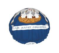 Bonnet de douche avec drapeau de l'État de Louisiane pour femme, élastique et réutilisable, double couche imperméable