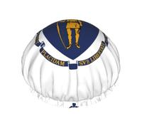 Bonnet de douche avec drapeau de l'État du Massachusetts pour femmes, bonnets de bain élastiques et réutilisables, bonnet de douche double couche étanche, bonnet de douche pour le bain