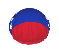 Bonnet de douche avec drapeau du Venezuela avec élastique et réutilisable pour cheveux longs et courts, bonnet à double couche