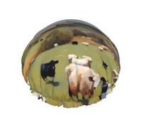 Bonnet de douche avec énorme imprimé ferme pour femme, confortable, durable et non serré, accessoire de protection des cheveux