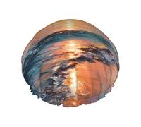 Bonnet de douche avec impression « The Sea at Low Tide » pour femme - Confortable, durable et non serré, accessoire de protection des cheveux