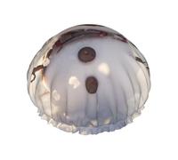 Bonnet de douche avec imprimé bonhomme de neige pour femme - Double couche élastique - Pour la maison, le spa, l'hôtel et le salon de coiffure