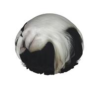 Bonnet de douche avec imprimé chèvre mignon, bonnet de douche doublé pour femme, réutilisable, double couche imperméable