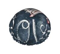 Bonnet de douche avec inscription « I Love You Words with Hearts », doublé pour femme, réutilisable, double couche imperméable