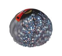 Bonnet de douche avec motif de coccinelle, imprimé moucheté infini, grand bonnet de douche, imperméable, pour homme et femme, réutilisable, léger et doux