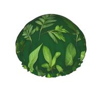 Bonnet de douche avec une double couche de feuilles et plantes qui maintiennent bien vos cheveux, que ce soit pendant la douche ou le bain.
