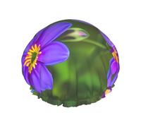 Bonnet de douche avec une double couche de fleurs qui maintiennent bien vos cheveux, que ce soit pendant la douche ou le bain.