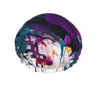 Bonnet de douche avec une double couche de peinture qui maintient bien vos cheveux, que ce soit pendant la douche ou le bain.