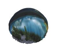 Bonnet de douche Banff National Park pour homme et femme, réglable, réutilisable, double couche, imperméable, doublure EVA, bande élastique pour toutes les longueurs de cheveux