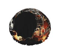 Bonnet de douche batteur pour femme double couche épais réutilisable imperméable avec bande élastique lavable pour homme et femme spa salon